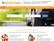 Tablet Screenshot of fahrlehrer.ch